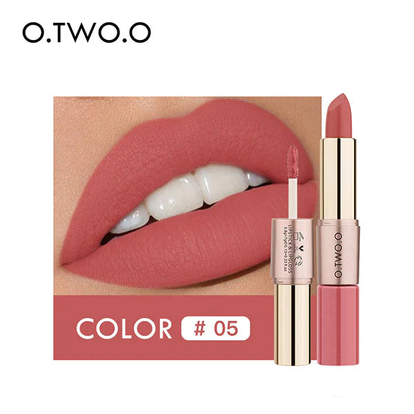 O.TWO.O 2 In 1 WaterProof Lipstick And Lip gloss