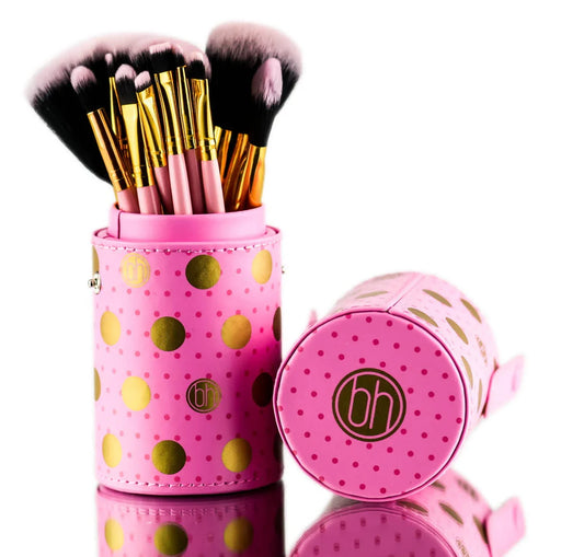 BH Cosmetics Pink Dot Collection 11 Piece Brush Set