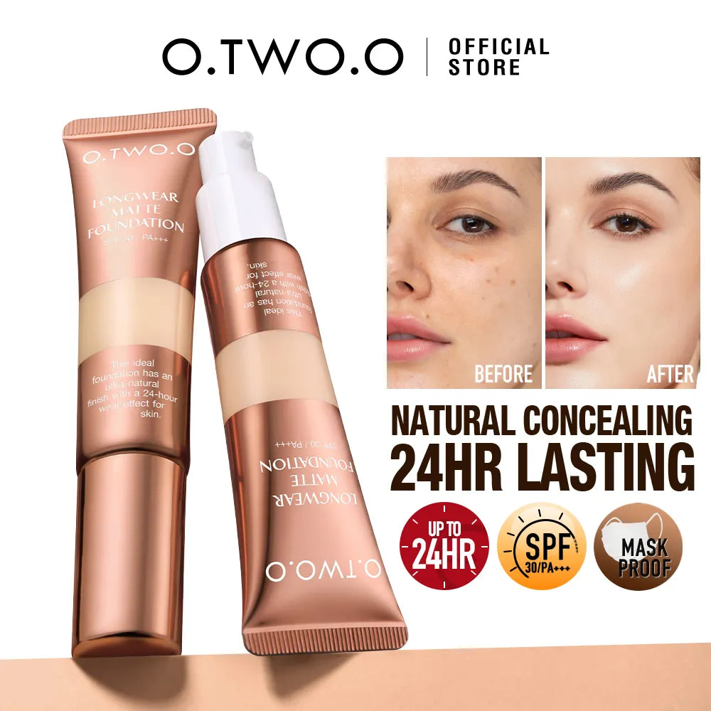 O.Two.O Longwear Matte Foundation+Sun Block (SPF 30 / PA+++)