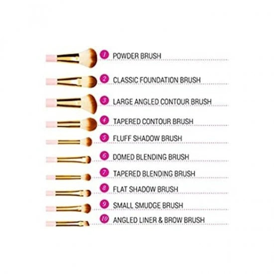 Pink Perfection Dark - 10 Pieces Brush Set