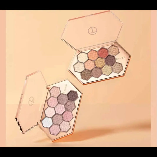 O.TWO.O  Honey Comb Eyeshadow Palette 12 Colors