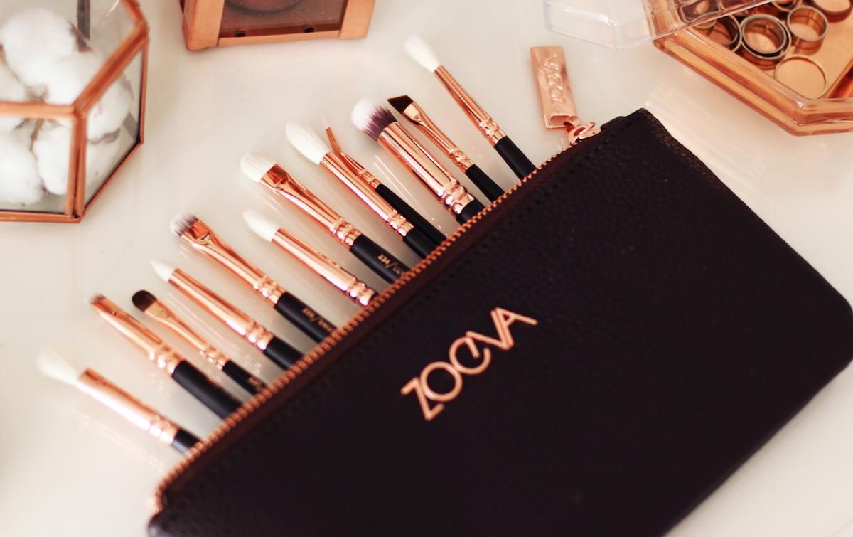 Zoeva 12pcs eye makeup brushes set brown